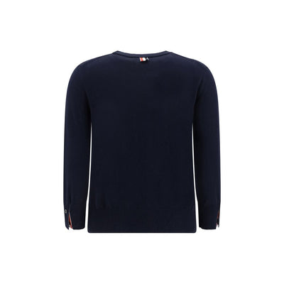 Thom Browne White bands crew neck Sweater