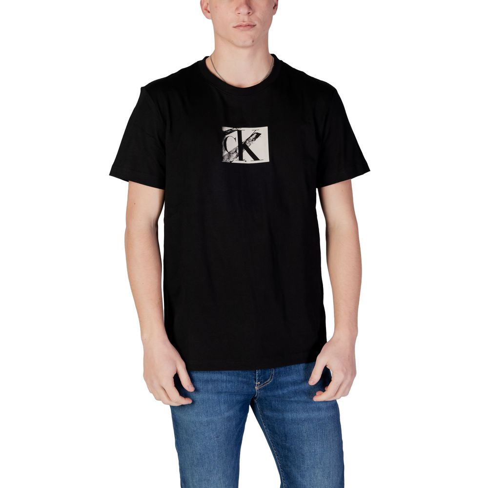 Black Cotton Rigenerato T-Shirt