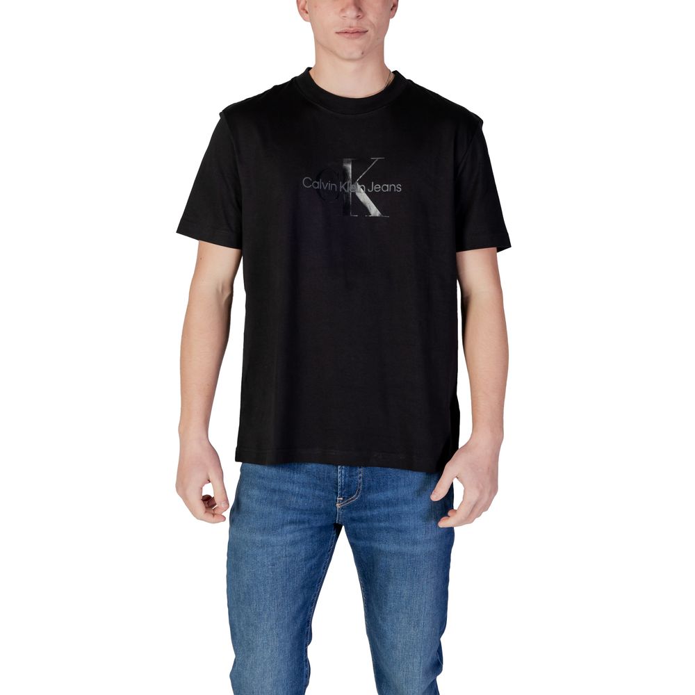 Black Cotton Rigenerato T-Shirt