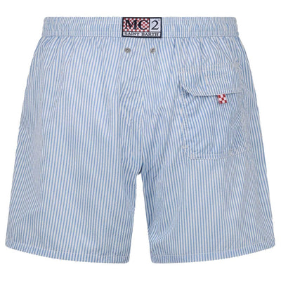 MC2 Saint Barth Light Blue Polyester Men Boxer Swimwear