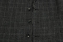 Elegant Checkered Wool Vest for the Urbane Man