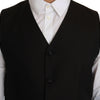 Dolce & Gabbana Elegant Black Silk Blend Formal Vest