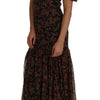 Dolce & Gabbana Elegant Floral A-Line Silk Dress