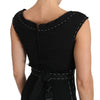 Dolce & Gabbana Elegant Black Sheath Wool Dress