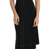 Dolce & Gabbana Elegant Black Sheath Wool Dress