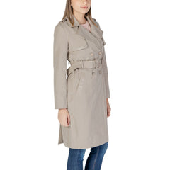 Guess Beige Polyester Jackets & Coat