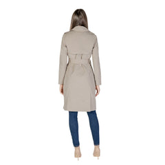 Guess Beige Polyester Jackets & Coat