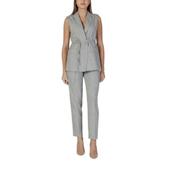 Vila Clothes Gray Recycled Polyester Vest