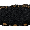 Dolce & Gabbana Black Tassel Gold Baroque Crystal Evening Clutch