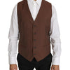 Dolce & Gabbana Sleek Bronze & Gray Formal Vest Slim Fit