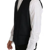 Dolce & Gabbana Elegant Gray Slim-Fit Wool-Silk Vest