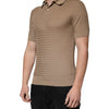 Dolce & Gabbana Brown Collared Short Sleeves Polo T-shirt