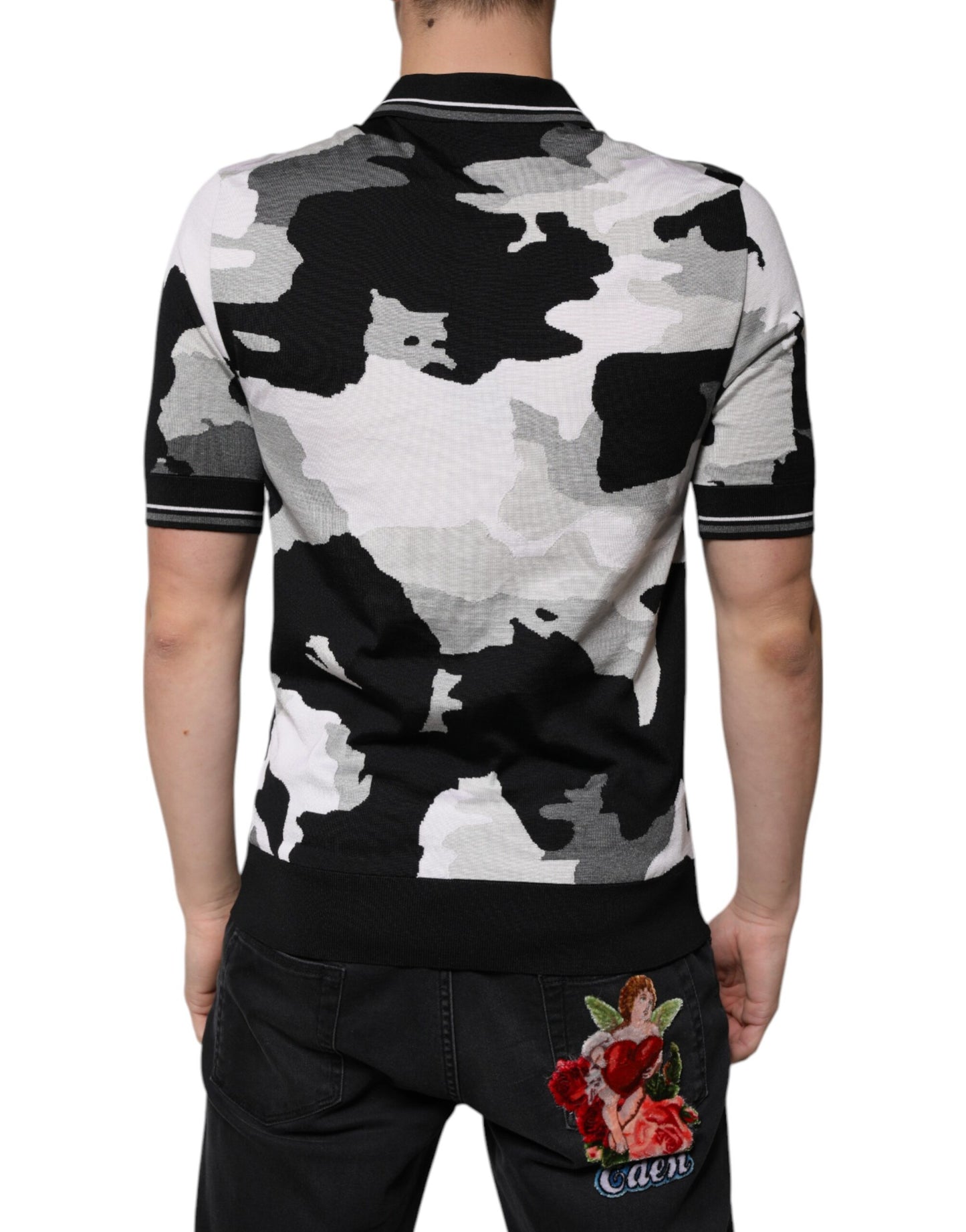 Dolce & Gabbana Multicolor Camouflage Collared Polo T-shirt