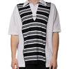 Dolce & Gabbana Black White Stripes Collared Polo T-shirt