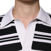 Dolce & Gabbana Black White Stripes Collared Polo T-shirt