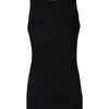 Dolce & Gabbana Black Cotton Sleeveless Round Neck Tank T-shirt