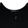 Dolce & Gabbana Black Cotton Sleeveless Round Neck Tank T-shirt