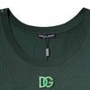 Dolce & Gabbana Green DG Sleeveless Round Neck Tank T-shirt