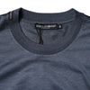 Dolce & Gabbana Blue Silk Crew Neck Short Sleeves T-shirt