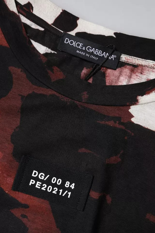 Dolce & Gabbana Multicolor Camouflage Crew Neck T-shirt