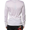 Dolce & Gabbana White Silk Crew Neck Men Pullover Sweater