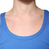 Dolce & Gabbana Blue Cotton Sleeveless Round Neck Tank T-shirt