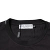 Dolce & Gabbana Black Logo Print Cotton Crew Neck T-shirt