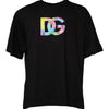 Dolce & Gabbana Black Logo Print Cotton Crew Neck T-shirt