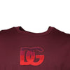 Dolce & Gabbana Maroon Logo Print Cotton Crew Neck T-shirt