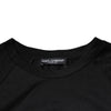 Dolce & Gabbana Black Logo Print Cotton Crew Neck T-shirt