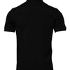 Dolce & Gabbana Black Collared Short Sleeves Polo T-shirt