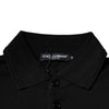 Dolce & Gabbana Black Collared Short Sleeves Polo T-shirt