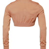 Dolce & Gabbana Beige Wool Crewneck Pullover Cropped Sweater