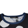 Dolce & Gabbana Black White Printed Cotton Crew Neck T-shirt