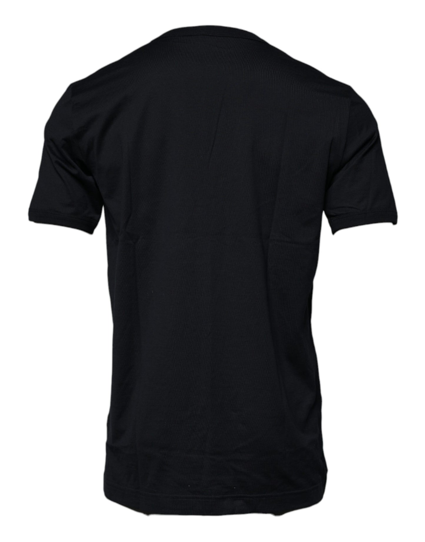 Dolce & Gabbana Black Cotton Crew Neck Short Sleeves T-shirt