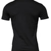 Dolce & Gabbana Black Cotton Crew Neck Short Sleeves T-shirt