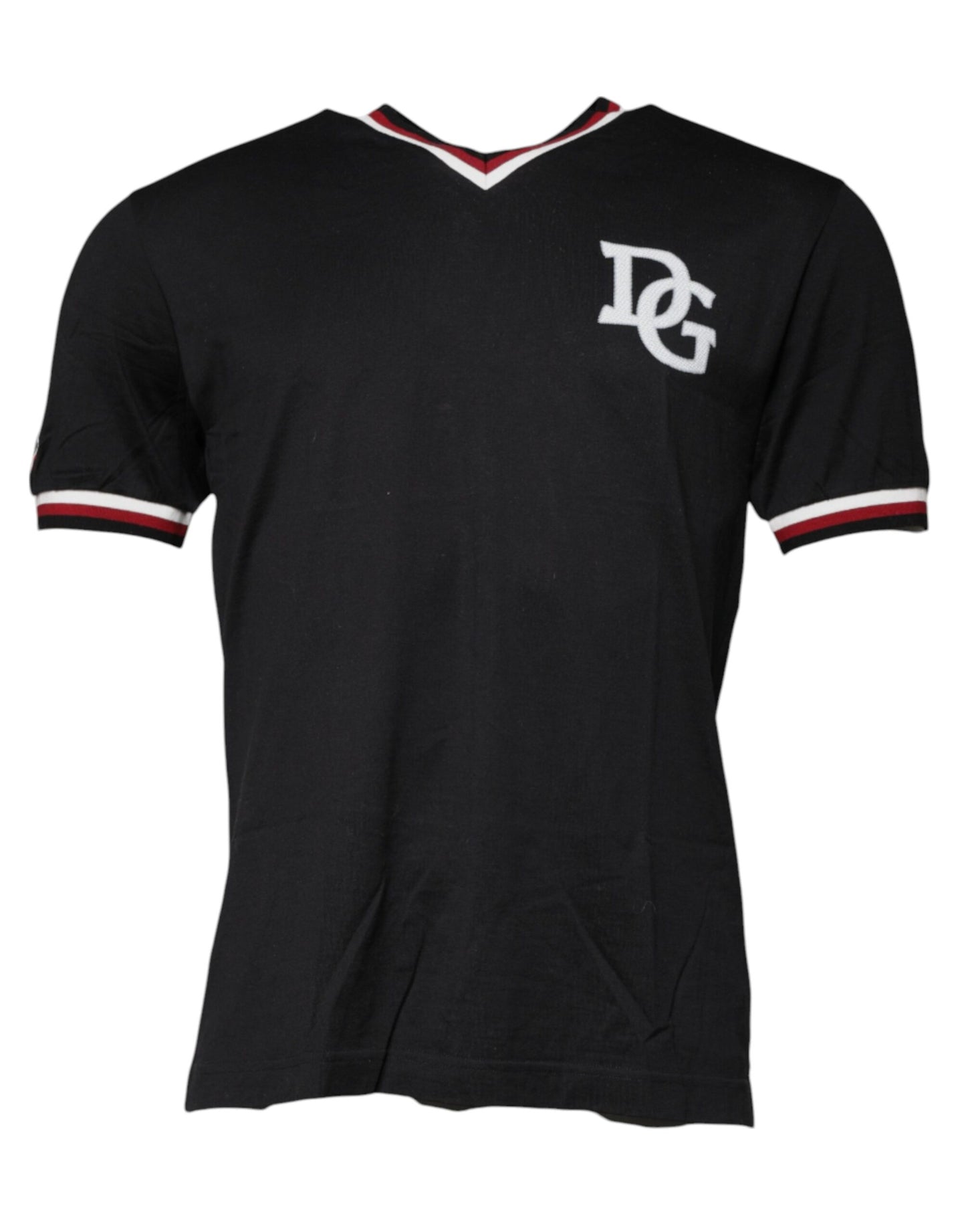 Dolce & Gabbana Black DG King V-neck Short Sleeve T-shirt