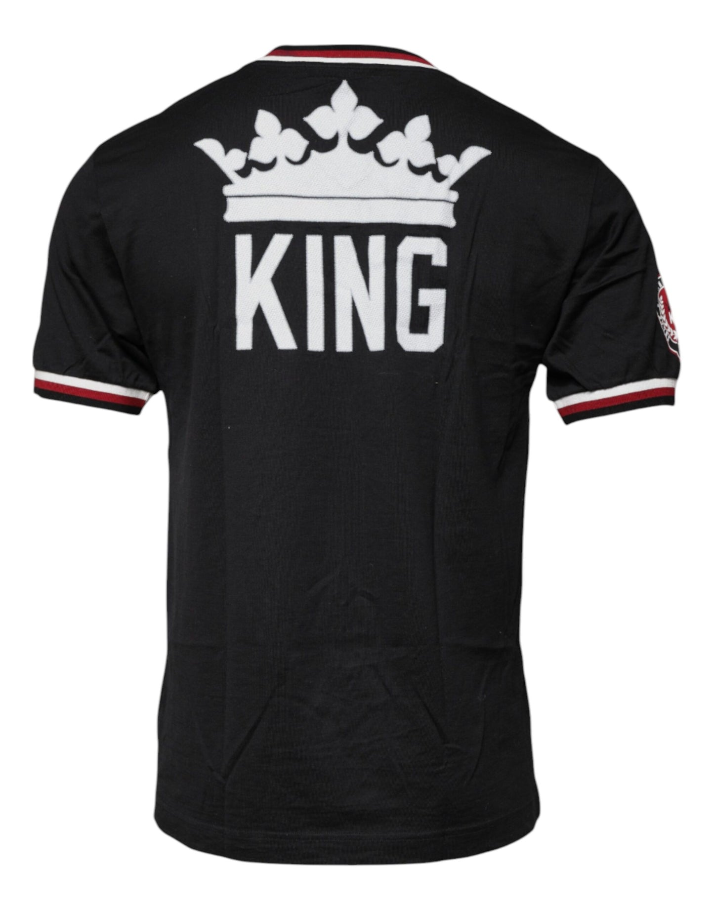 Dolce & Gabbana Black DG King V-neck Short Sleeve T-shirt