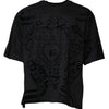 Dolce & Gabbana Black Logo Monogram Cotton Crew Neck T-shirt