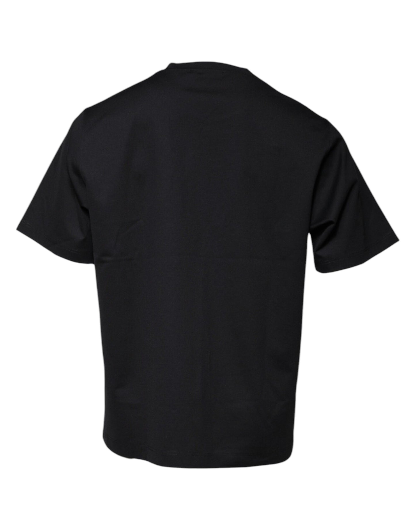 Dolce & Gabbana Black Logo Monogram Cotton Crew Neck T-shirt