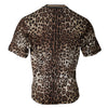 Dolce & Gabbana Brown Leopard Crew Neck Short Sleeve T-shirt