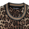 Dolce & Gabbana Brown Leopard Crew Neck Short Sleeve T-shirt