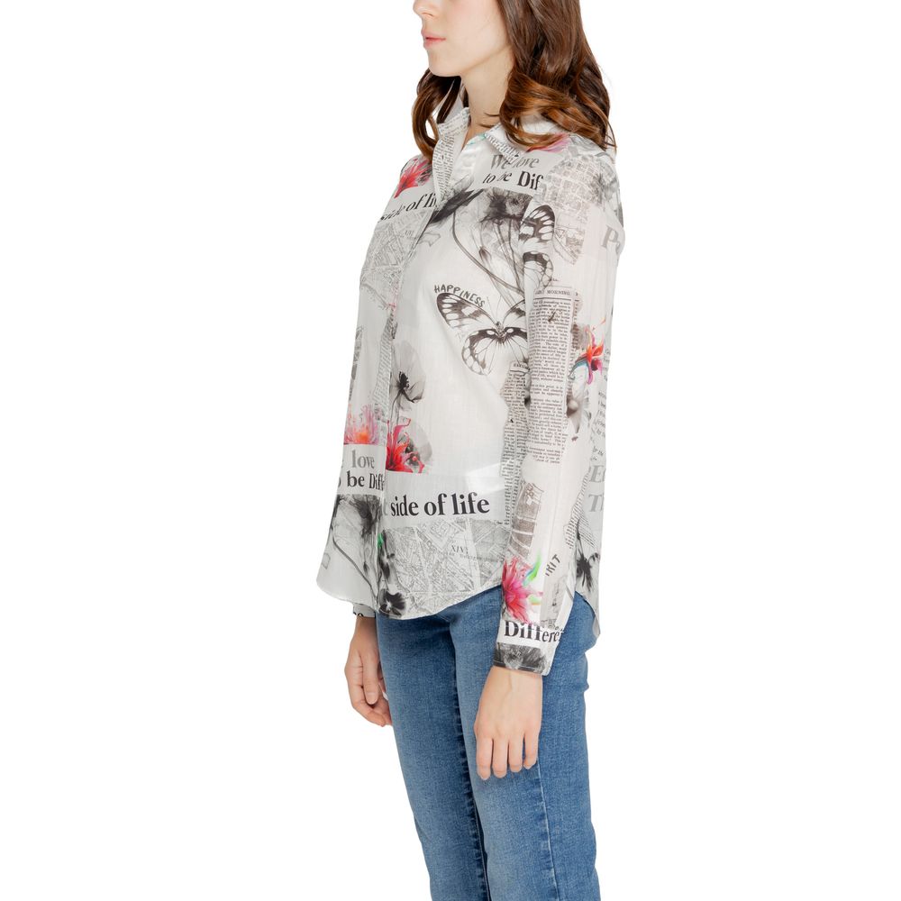 Desigual White Cotton Sweater