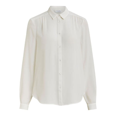 Vila Clothes White Polyester Sweater