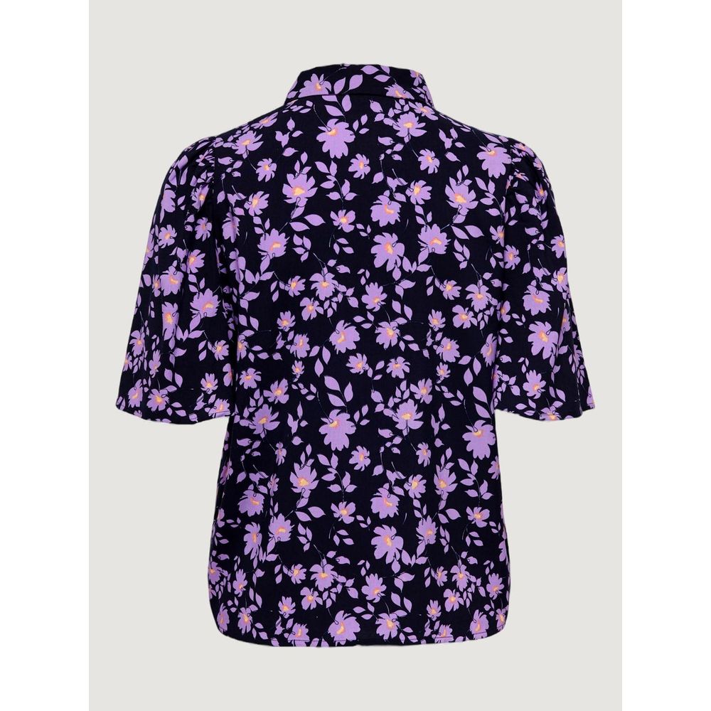 Jacqueline De Yong Purple Viscose Shirt