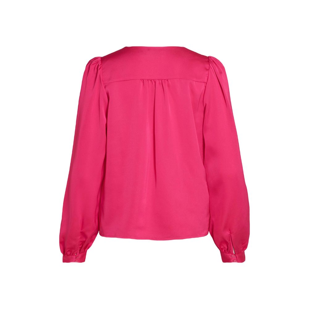 Vila Clothes Pink Polyester Shirt