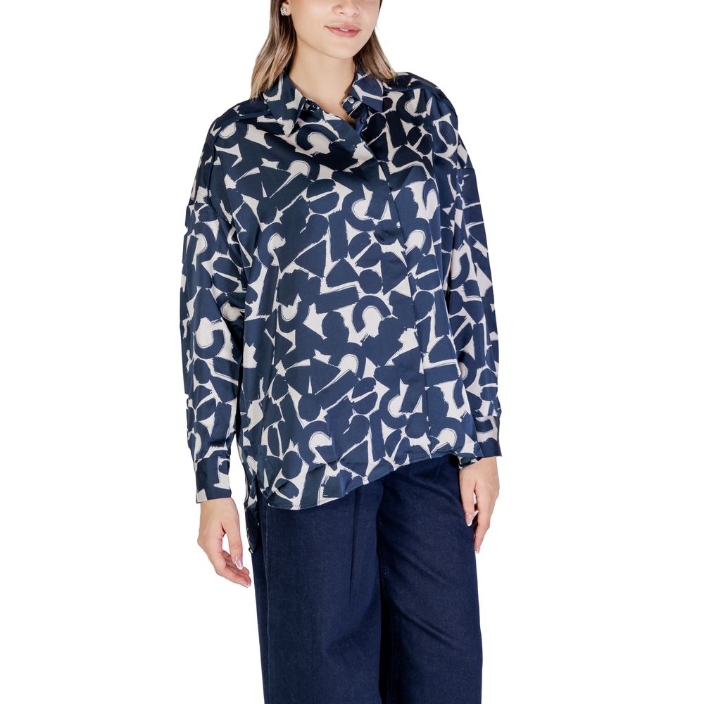 ICHI Blue Polyester Sweater