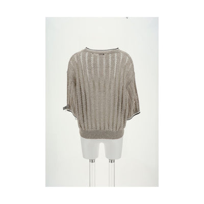 Brunello Cucinelli Openwork knit pattern Sweater with sequins