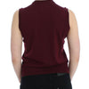 Dolce & Gabbana Elegant Red Wool Sleeveless Pullover Vest