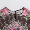 Dolce & Gabbana Elegant Floral Silk Blouse with Cap Sleeves